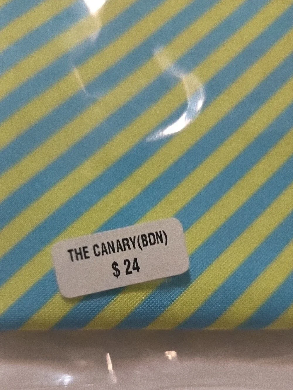 Rhoback Lime Green & Light Blue Striped Dog Bandana